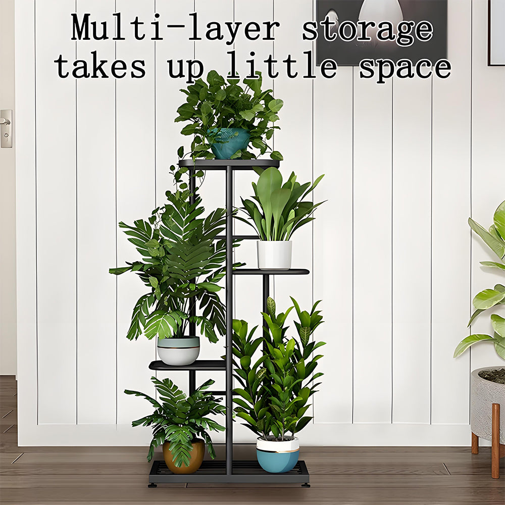 Metal Flower Pot Rack - Rustic Vintage Indoor/Outdoor Shelf