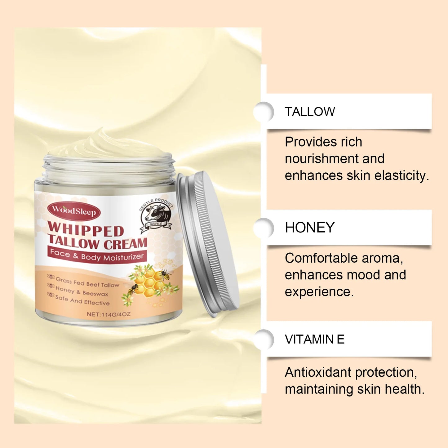 Beef Tallow for Skin - Moisturize & Nourish 114g