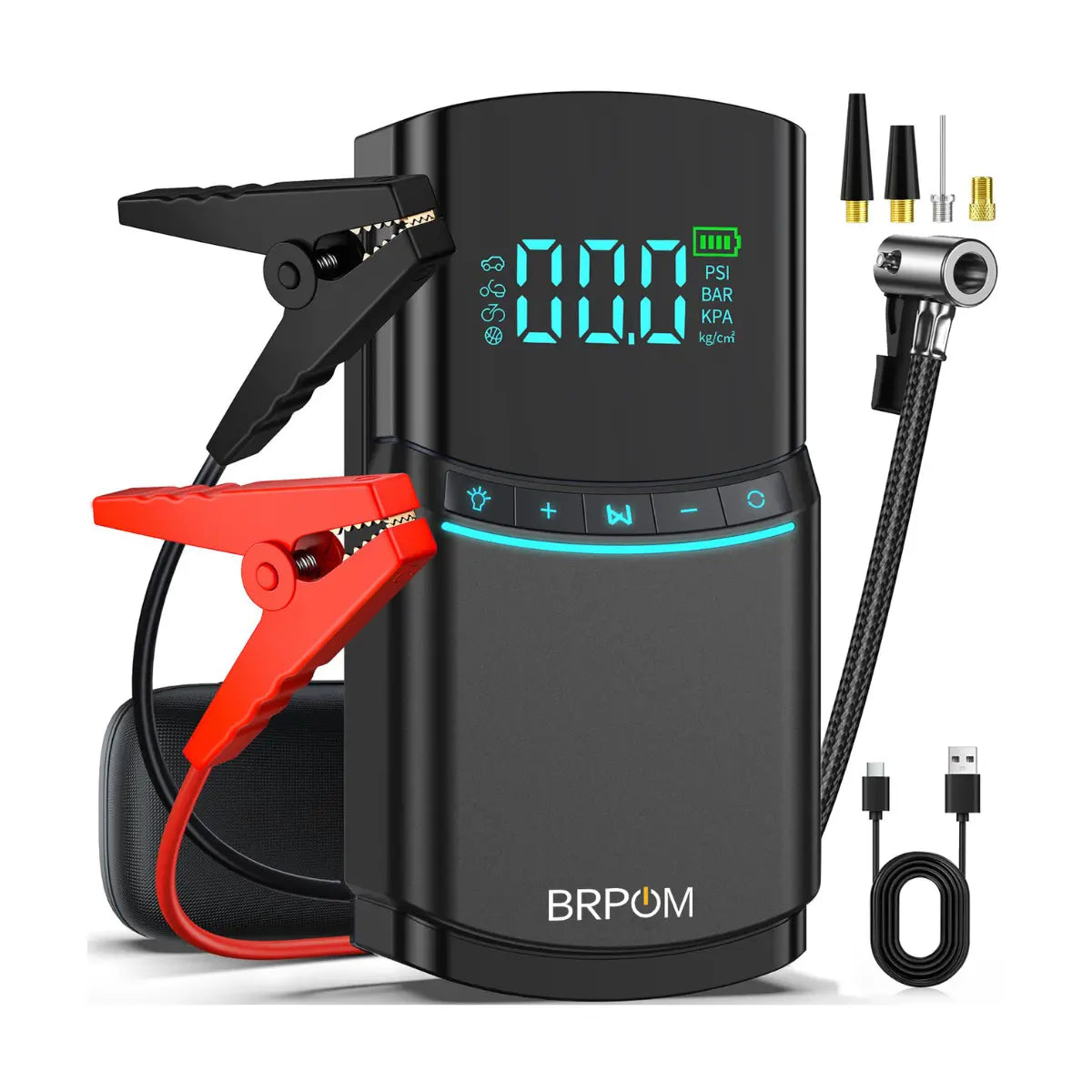 Car Jump Starter 8500A 4-in-1 Air Pump & Compressor 17800mAh