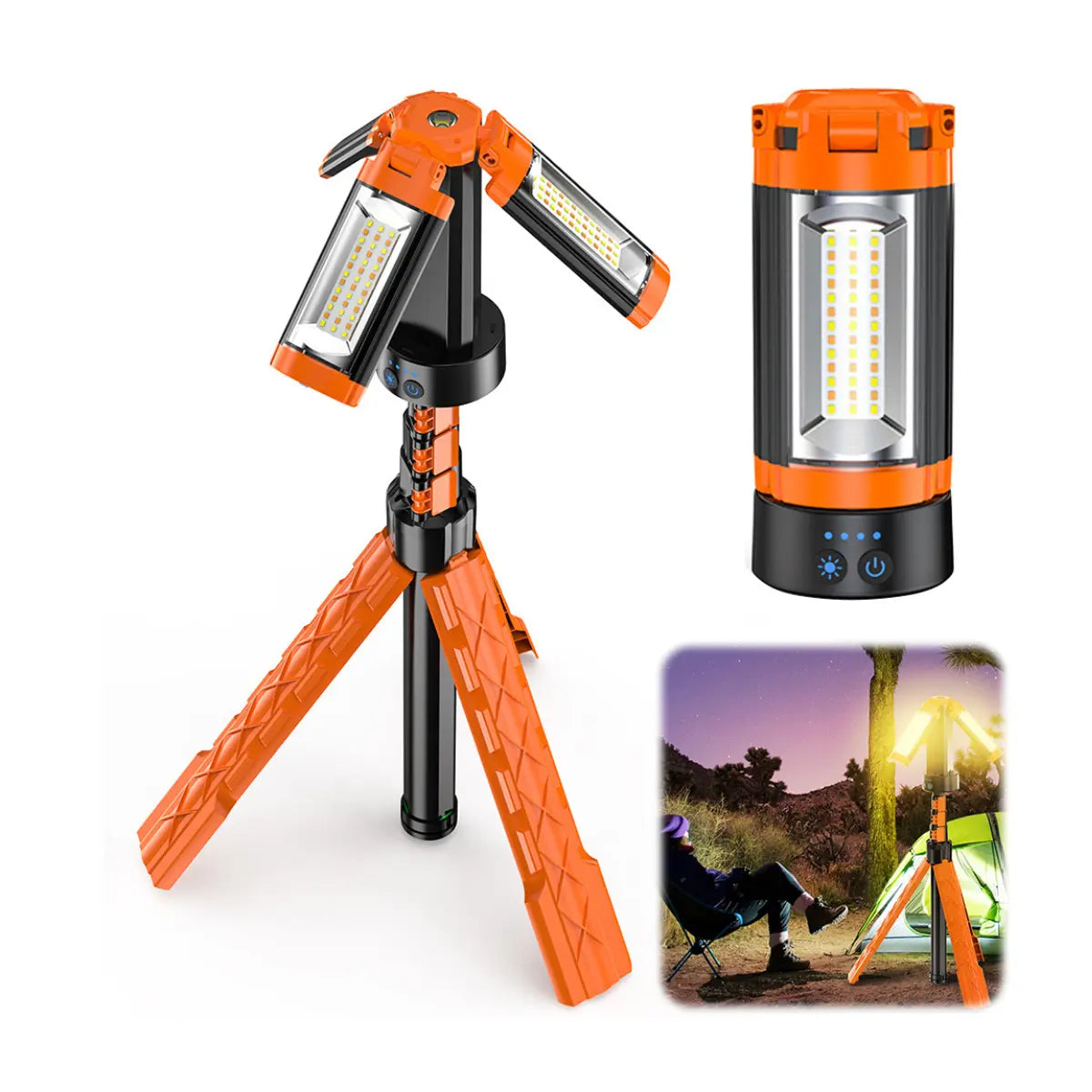 Folding Camping Light LED Rechargeable Lantern with Power Display