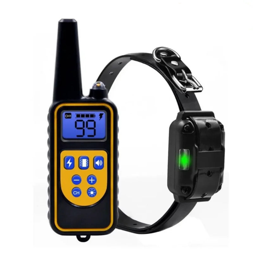 Rechargeable Dog Training Collar - 800m Remote, Waterproof
