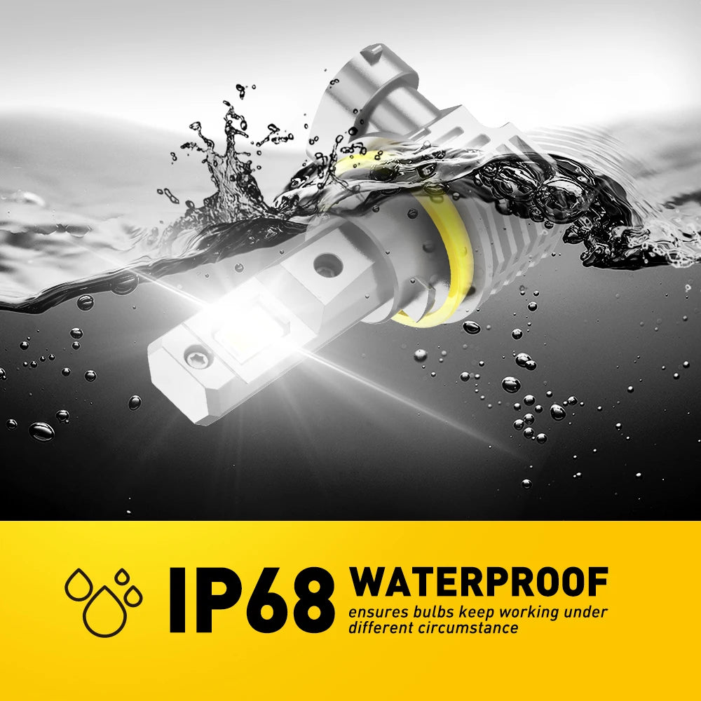 H8 H11 LED Headlight Bulb 16000LM - Super Bright 6500K