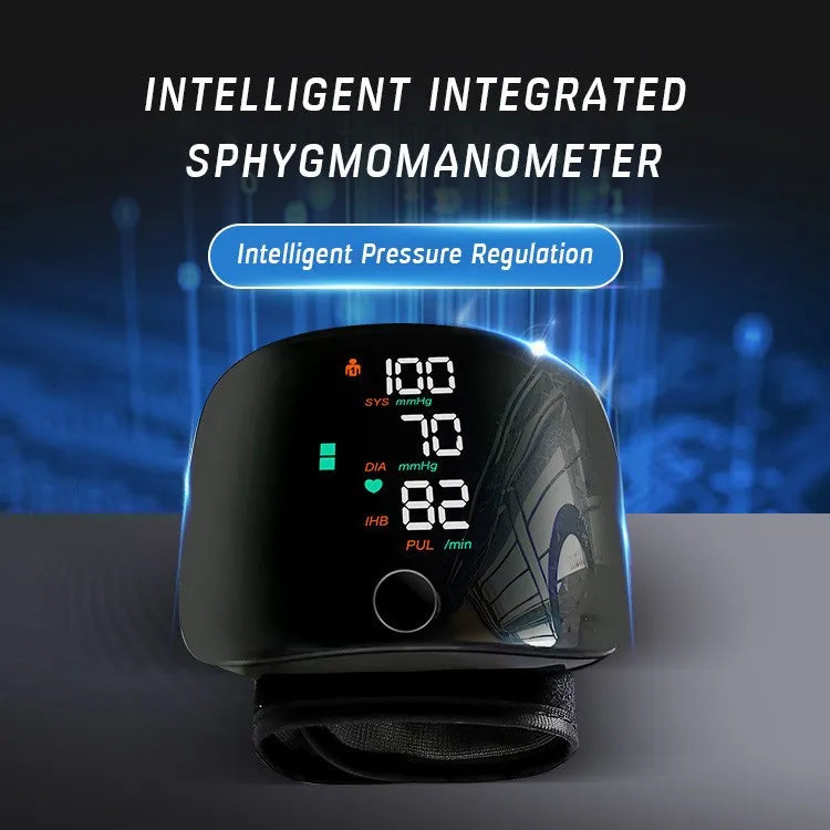 Rechargeable LED Wrist BP Monitor - Voice Broadcast
