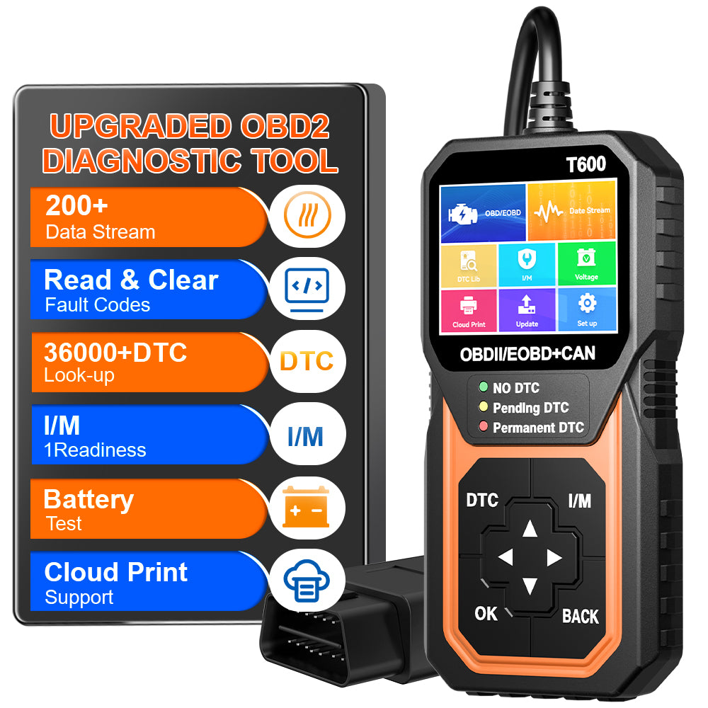 OBD2 Scanner T600: Pro Car Diagnostic & Oxygen Sensor Test