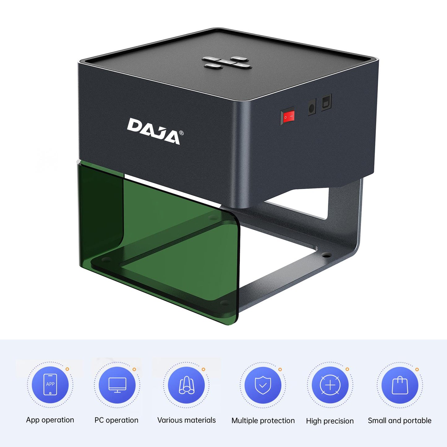 Laser Engraver Portable 80x80mm for Wood, Leather, Plastic