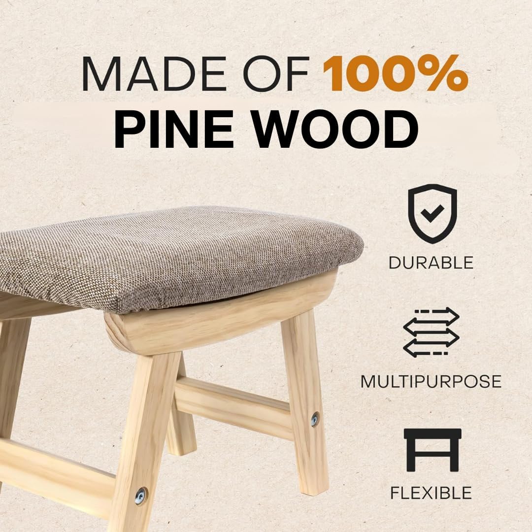 Vanity Seat - Step Foot Stool - Ottoman Foot Rest