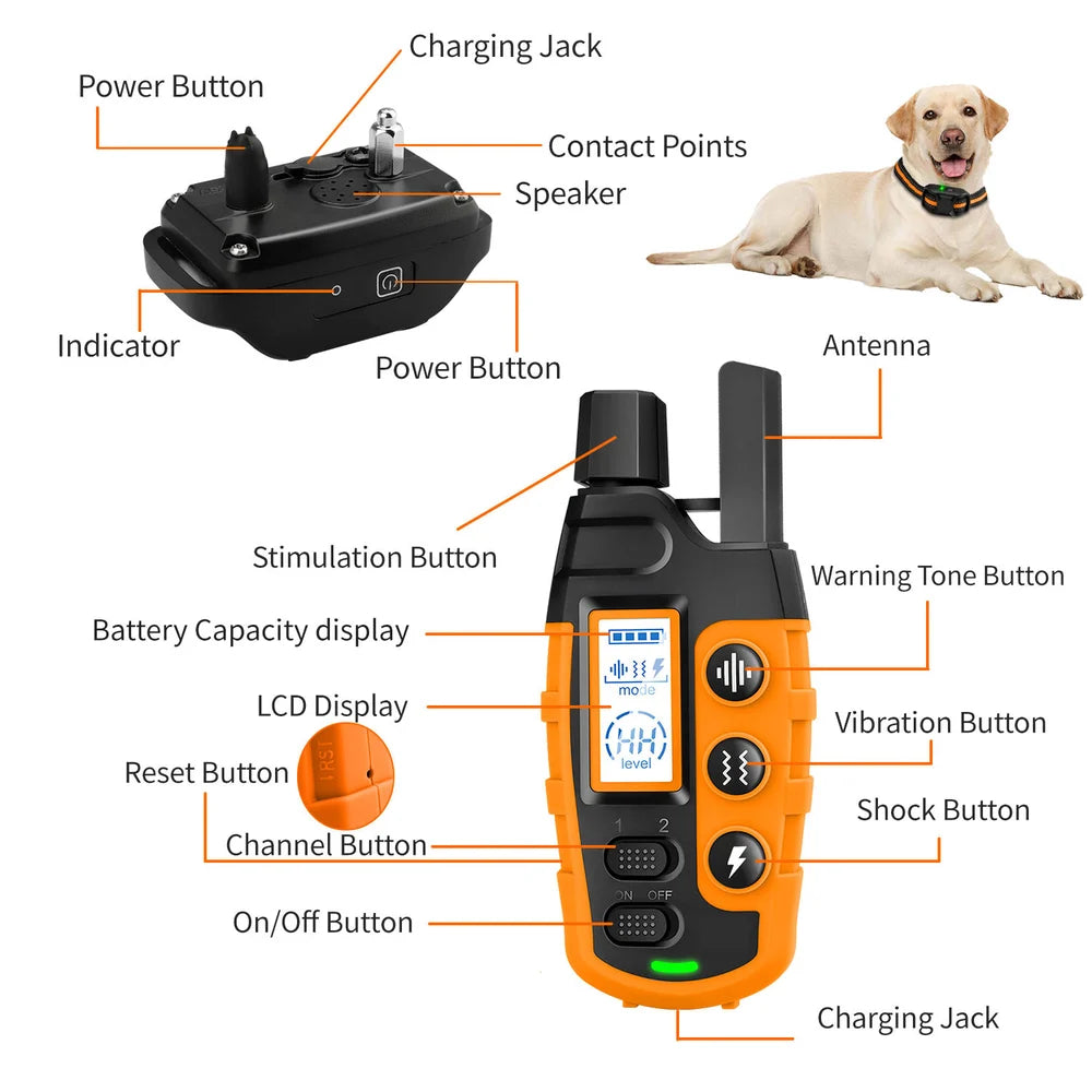 Dog Training Collar 3300Ft Remote Rechargeable Waterproof