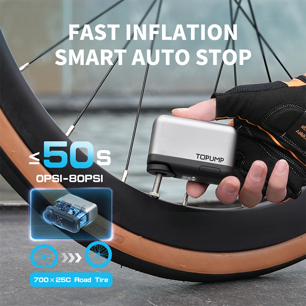 Electric Mini Pump for Bike - 120PSI Cordless Tire Inflator