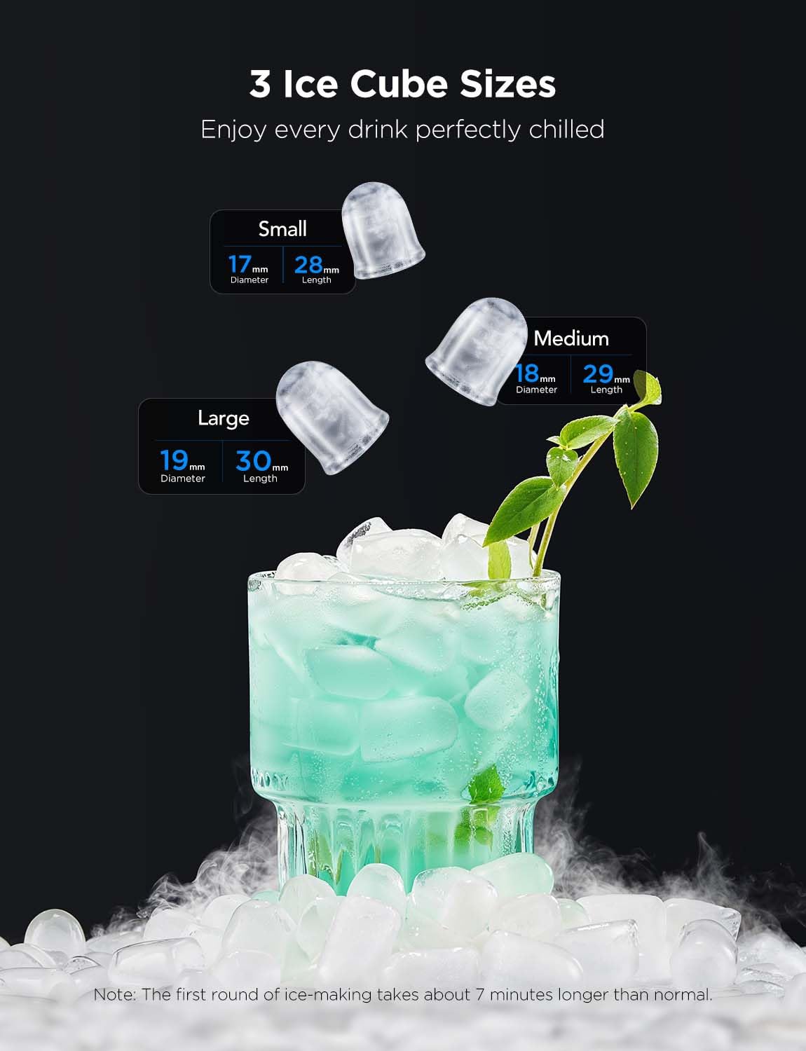 Smart Ice Maker: Voice-Controlled, 9 Cubes in 6 Mins