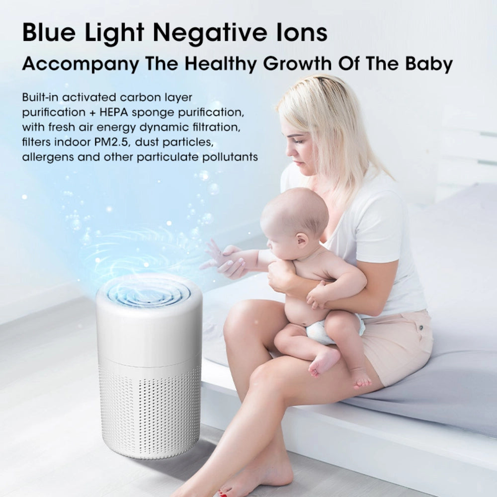HEPA Mini Desktop Air Purifier - Portable Odor Remover