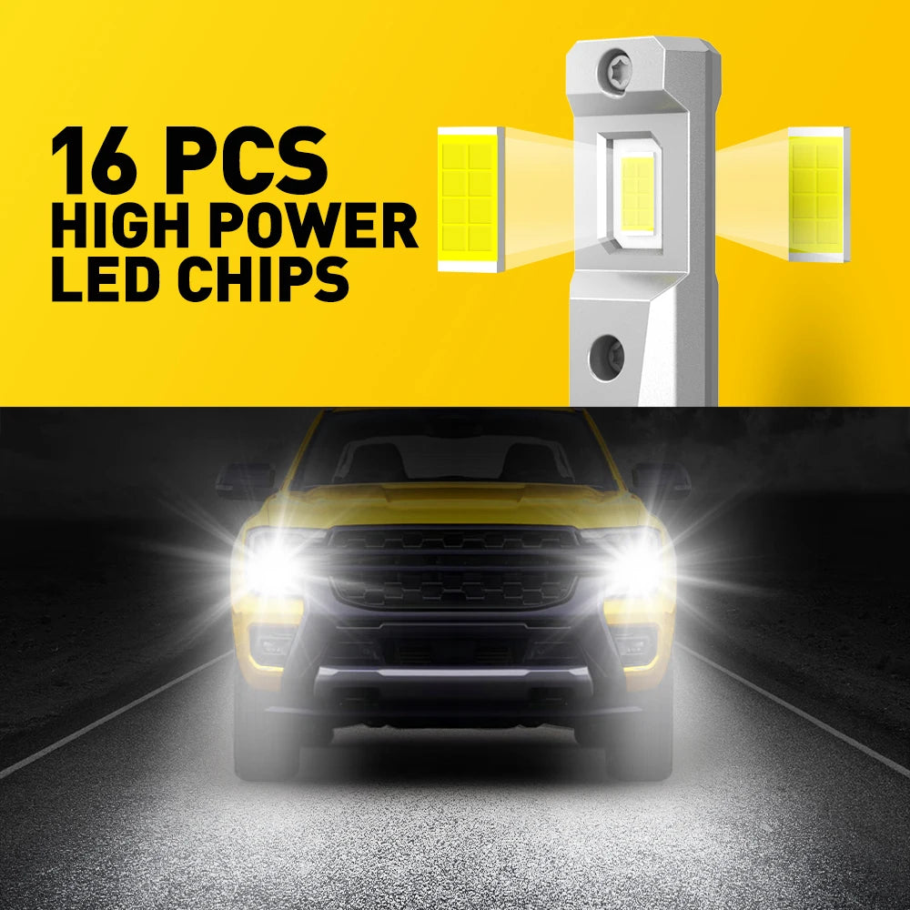 H8 H11 LED Headlight Bulb 16000LM - Super Bright 6500K