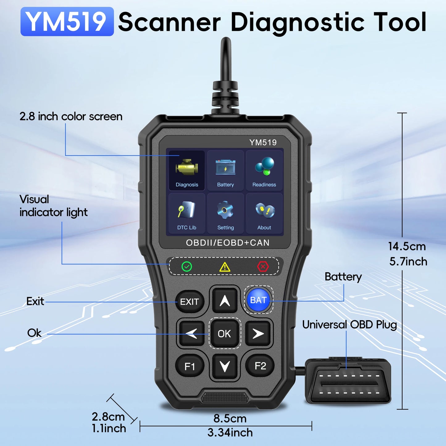 OBD2 Scanner Diagnostic Tool - Check Engine Code Reader
