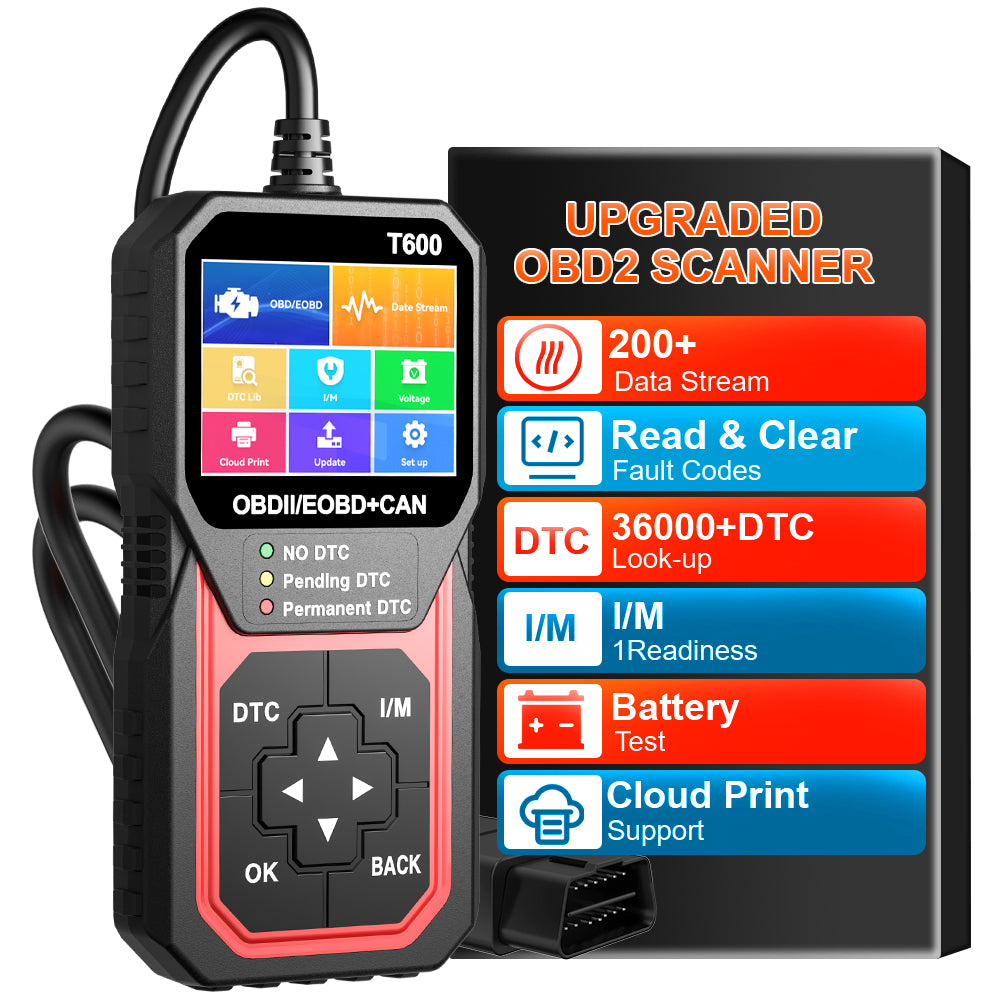OBD2 Scanner T600: Pro Car Diagnostic & Oxygen Sensor Test