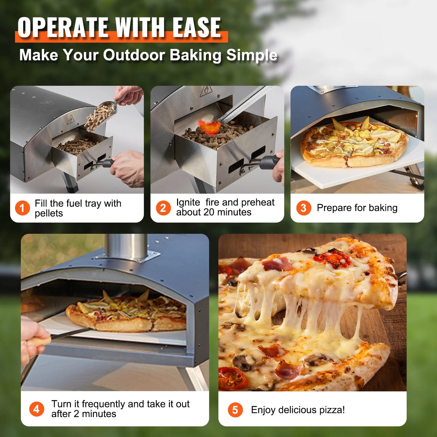 12in Pizza Oven - Outdoor Wood & Charcoal Grill