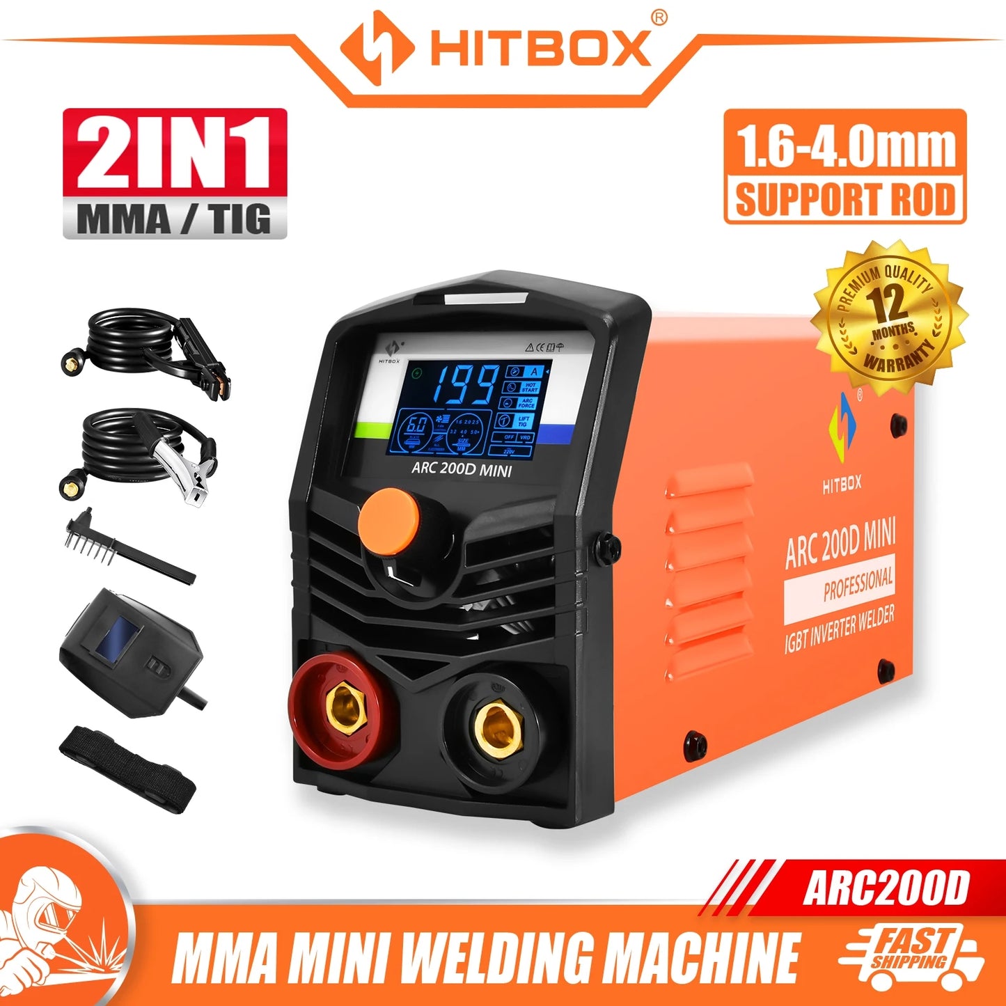 ARC200D Welding Machine: Compact IGBT Inverter 220V