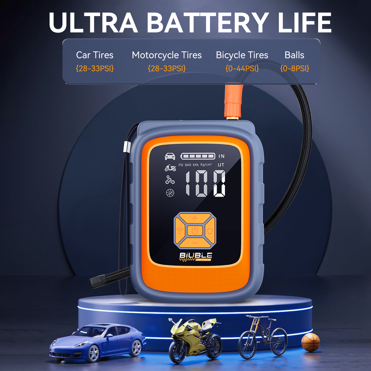 9000A Car Jump Starter 12V Portable Booster for Gas & Diesel