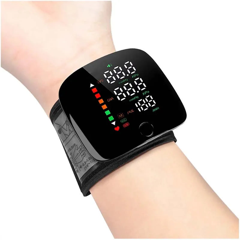 Rechargeable LED Wrist BP Monitor - Voice Broadcast