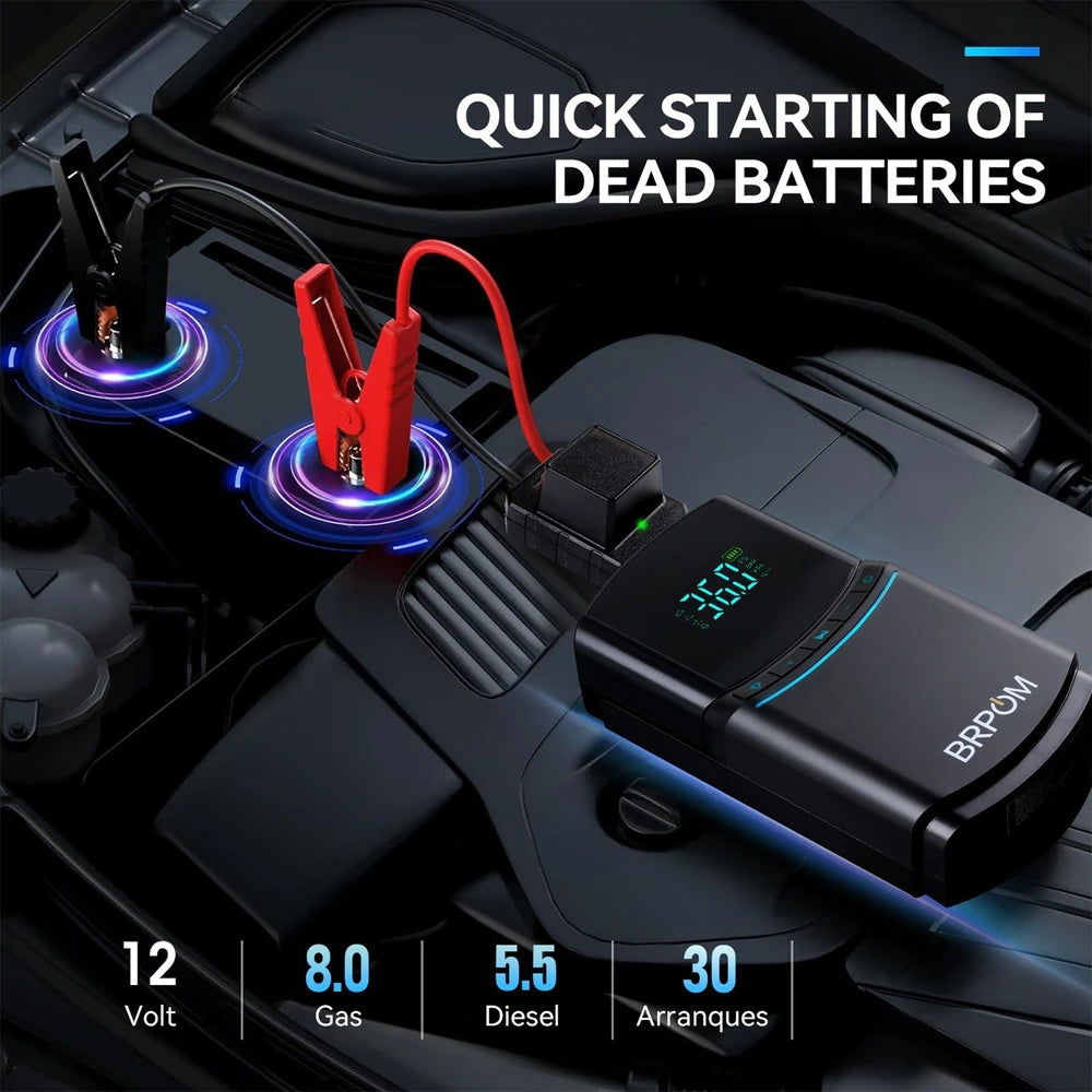 Car Jump Starter 8500A 4-in-1 Air Pump & Compressor 17800mAh