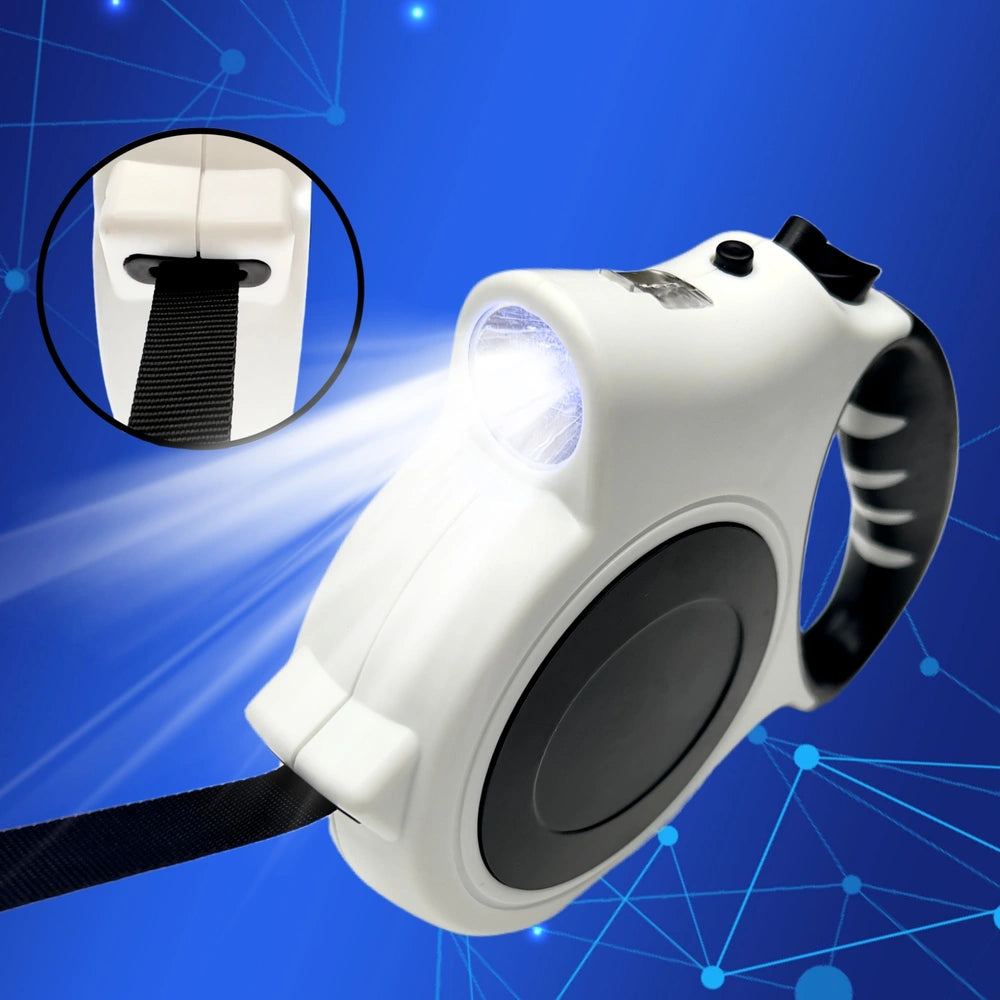 16ft LED Dog Leash - Retractable, Adjustable for Medium and Large Dogs