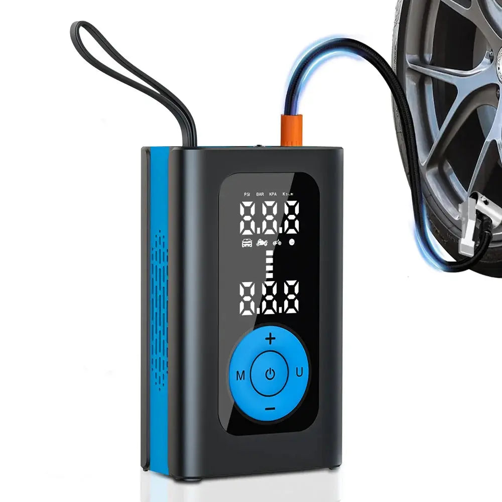 Portable Air Compressor: Mini Tire Inflator & Vacuum Pump