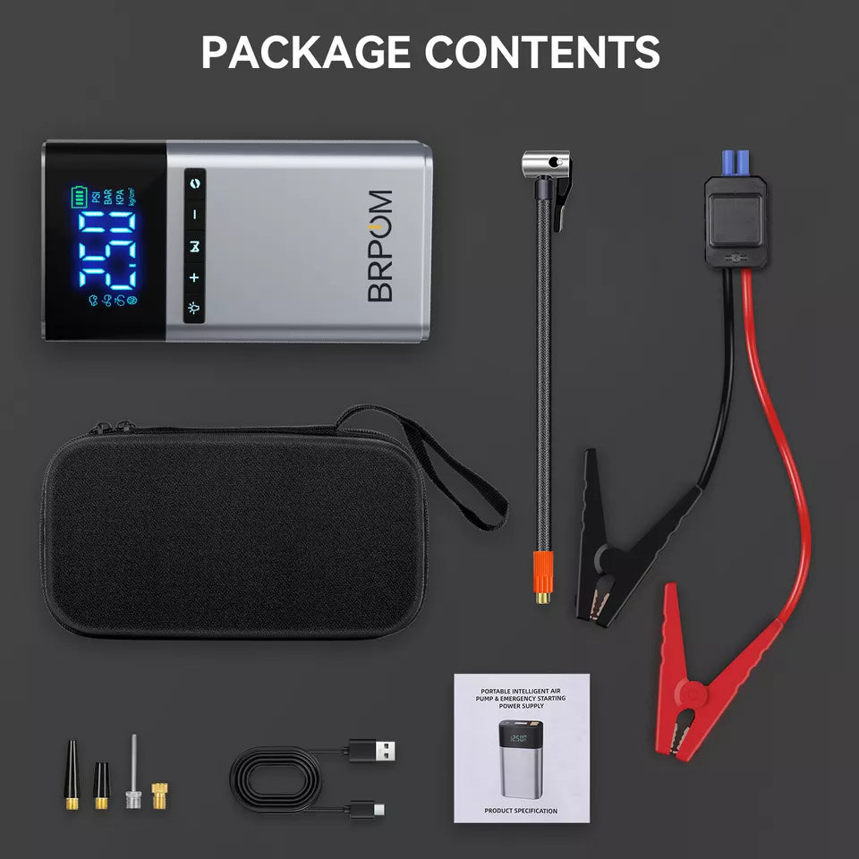 Car Jump Starter with Air Compressor and Portable Booster Charger