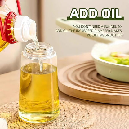 2-in-1 Olive Oil Dispenser – Oil Sprayer for Cooking & Baking with Brush