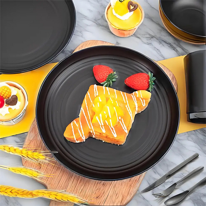 Black Dinnerware Set 30-Piece