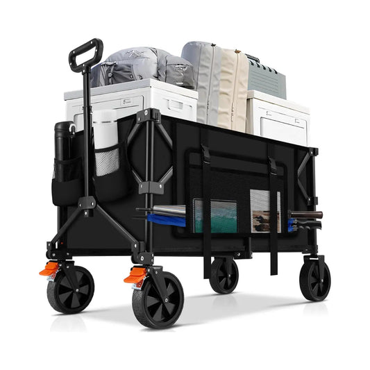 140L Collapsible Wagon Cart - Heavy Duty, All-Terrain, 350LBS
