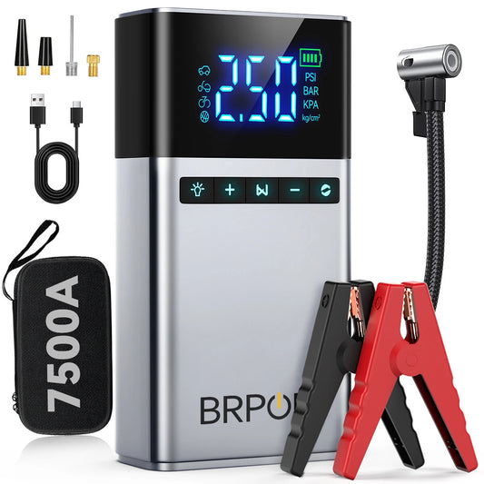 Car Jump Starter with Air Compressor and Portable Booster Charger