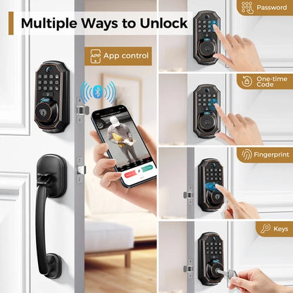 Smart WiFi Door Lock with Camera and Fingerprint Access