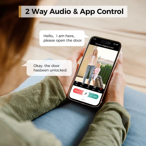 Smart WiFi Door Lock with Camera and Fingerprint Access