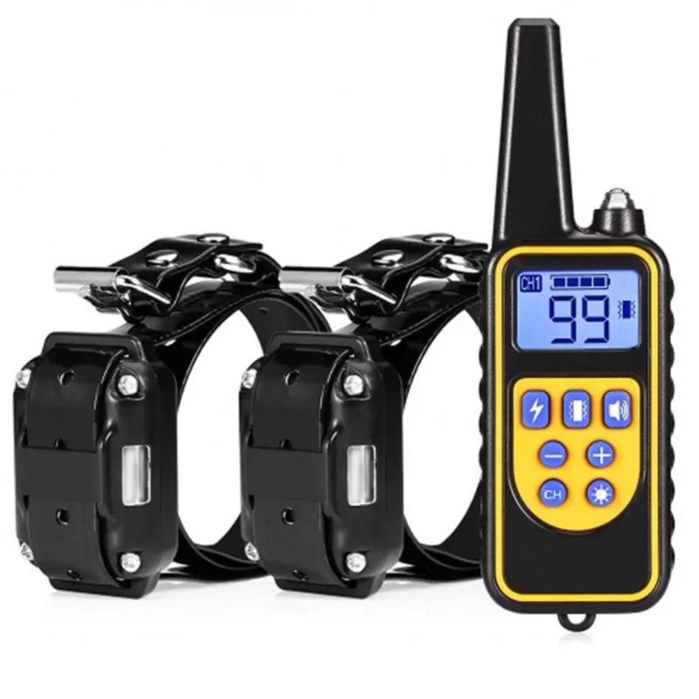 Rechargeable Dog Training Collar - 800m Remote, Waterproof