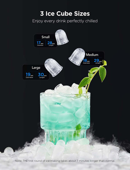 Smart Ice Maker: Voice-Controlled, 9 Cubes in 6 Mins
