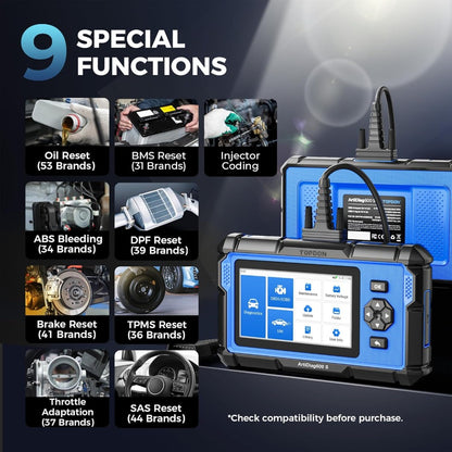 TOPDON AD600S OBD2 Scanner: 9 Resets, ABS/SRS/Engine Diagnostics