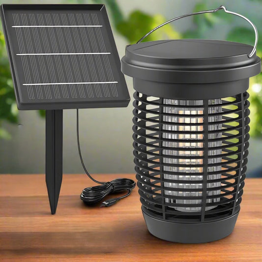 Solar Bug Zapper 4500V Mosquito Killer Lamp - Indoor/Outdoor