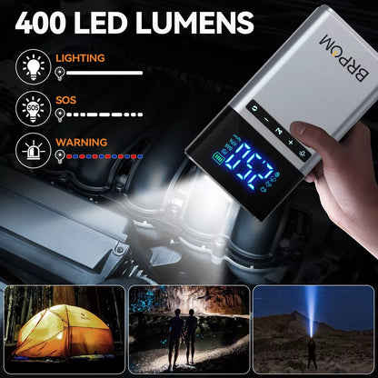 Car Jump Starter with Air Compressor and Portable Booster Charger