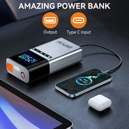 Car Jump Starter with Air Compressor and Portable Booster Charger
